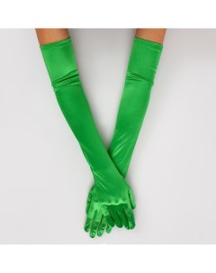 Карнавальный аксессуар перчатки 55см цвет зеленый Страна карнавалия
