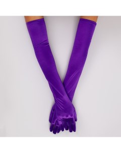 Карнавальный аксессуар перчатки 55см цвет фиолетовый Страна карнавалия