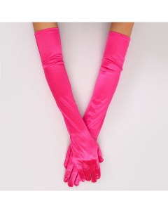 Карнавальный аксессуар перчатки 55см цвет фуксия Страна карнавалия