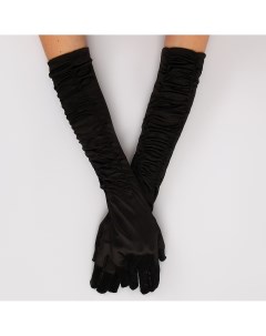 Карнавальный аксессуар перчатки со сборкой цвет черный Страна карнавалия
