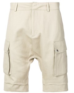 Balmain шорты карго с низким шаговым швом нейтральные цвета Balmain