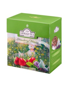 Чай Strawberry Mousse зеленый 20 пакетиков Ahmad tea