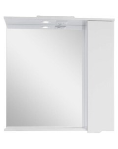Зеркало шкаф Bianca 80х75 с подсветкой белый 152 1 2 5 1 Sanstar