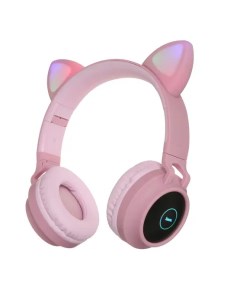 Наушники беспроводные W27 Cat Ear ВТ розовые Hoco