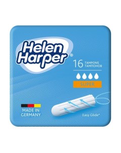 Тампоны гигиенические без аппликатора Super Helen Harper Хелен харпер 16шт Ontex