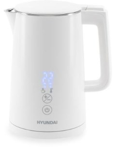 Чайник электрический HYK S5508 2200 Вт белый 1 5 л металл пластик Hyundai