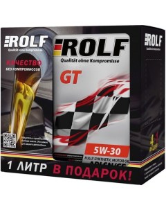 Моторное масло GT SAE 5W 30 5л синтетическое Rolf