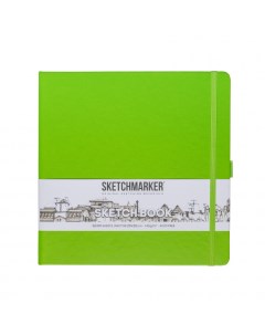 Блокнот для зарисовок 20 20 cм 80 л 140 г твердая обложка Зеленый Луг Sketchmarker