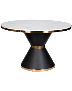 Кухонный стол Черный Золото Белый мрамор Garda decor