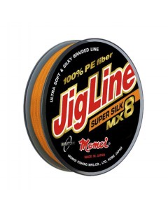 Плетёный шнур JigLine MX8 Super Silk 0 37 мм 37 0 кг 100 м оранжевый Momoi