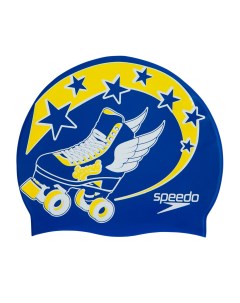Шапочка для плавания Junior Slogan Cap голубой Speedo