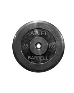 Диск для штанги Atlet 25 кг 51 мм черный Mb barbell