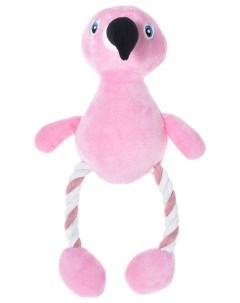 Игрушка для собак Pink Flamingo с веревочными ногами розовый 35x20 см Foxie