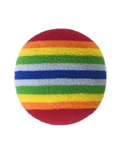 Игрушка для кошек Rainbow Радужный мячик 4 см в ассортименте Foxie