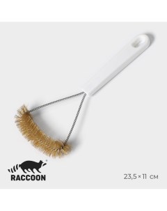 Щетка для чистки посуды и решеток гриль металлической щетина 23 5 11 см цвет белый Raccoon