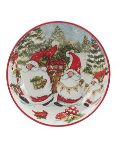 Тарелка суповая Рождественские гномы 23 см Certified international