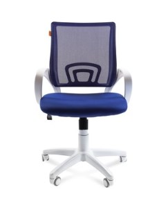 Офисное кресло 696 белый пластик TW 10 TW 05 синий Chairman
