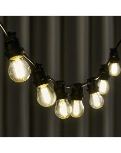 Гирлянда белт лайт из лампочек электрическая 220 В 10 м под 40 ламп Е27 цвет черный лампы не входят  Navigator