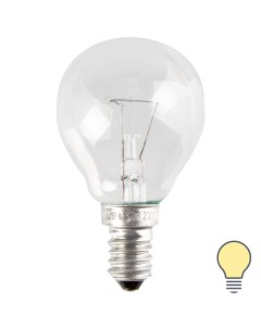 Лампа накаливания шар E14 60 Вт прозрачная свет тёплый белый Osram