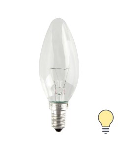 Лампа накаливания E14 230 В 60 Вт свеча прозрачная 3 м2 свет тёплый белый Osram