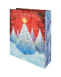 Пакет подарочный Зима 45 7x33 см цвет разноцветный Без бренда