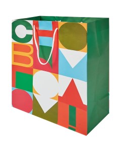 Пакет подарочный Новогодний 32 4x26 см цвет разноцветный Без бренда