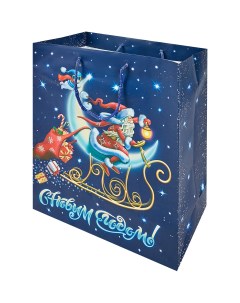 Пакет подарочный Дед Мороз 32 4x26 см цвет разноцветный Без бренда
