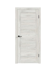 Дверь межкомнатная глухая с замком и петлями в комплекте Тиволи 70x200 см ПВХ цвет рустик серый Velldoris