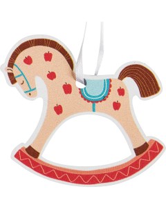 Декоративная подвеска Лошадь с яблоками 7 4x7 8 см цвет разноцветный Без бренда
