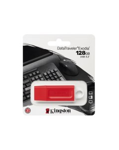 USB Flash Drive 128Gb DataTraveler Exodia Red KC U2G128 7GR Kingston