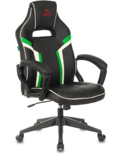 Кресло игровое Z3 черный зеленый эко кожа крестов пластик Zombie
