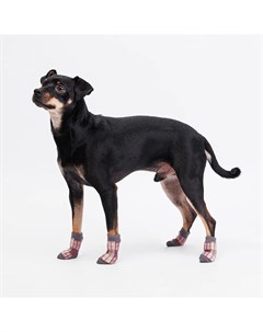 Носки для собак XL черно бежевые Petmax
