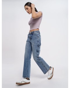 Прямые джинсы с декоративной петлей сбоку Твое