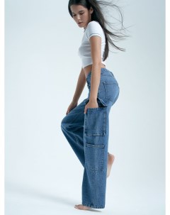 Свободные джинсы карго с высокой талией Твое