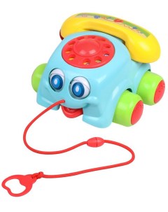 Каталка Телефончик на веревочке сетка Наша игрушка