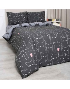 Детское постельное белье Черные кошки 1 5 сп Мона лиза