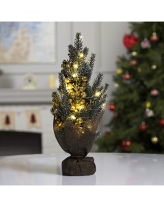 Фигура елка с золотистым декором 14х35х8 см Luazon lighting