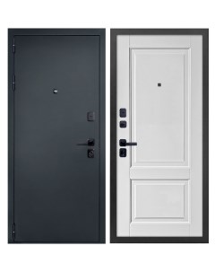 Дверь входная Брест левая антик серебро белый матовый 860х2050 мм Дверной континент