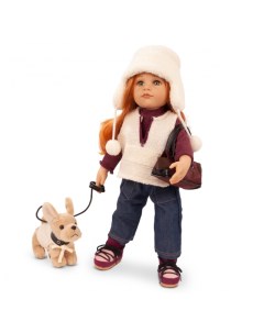 Коллекционная Кукла Ханна с бежевой собакой 50 см Gotz