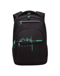 Классический мужской рюкзак черный бирюзовый RU 431 2 3 Grizzly