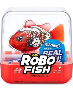 Интерактивная игрушка RoboAlive Robo Fish плавающая рыбка красная Zuru