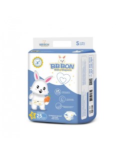 Подгузники детские Baby Diapers S 4 8 кг 25 шт Bb bon