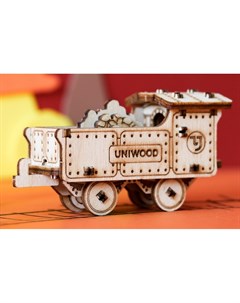 Деревянный конструктор с дополненной реальностью UNIT Вагон для угля Uniwood