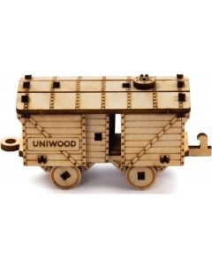 Деревянный конструктор с дополненной реальностью UNIT Товарный вагон Uniwood