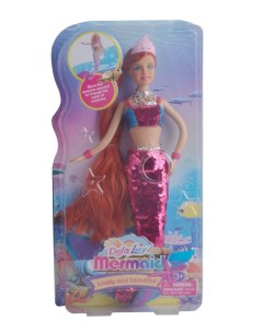 Кукла с розовыми двусторонними пайетками Defa Русалка Defa toys