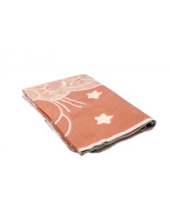 Одеяло байковое арт 12 Заяц оранжевый 100x140 Nobrand