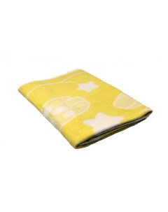 Одеяло байковое арт 6 Заяц желтый 100x140 Nobrand