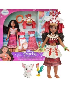 Кукла Моана с одеждой аксессуарами и питомцами Сокровища океана Disney