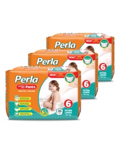 Комплект подгузники трусики Perla Pants Extra Large 15 6 размер 3 шт Perla baby