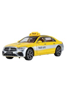 Модель метал Mercedes E Class Taxi поворотные колеса свет звук 1 24 B2426 желтый Xhd